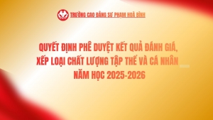 Quyết định ph&ecirc; duyệt kết quả đ&aacute;nh gi&aacute;, xếp loại chất lượng tập thể v&agrave; c&aacute; nh&acirc;n  năm học 2025-2026