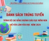 Danh sách trúng tuyển trình độ cao đẳng ngành Giáo dục Mầm non hệ vừa làm vừa học năm 2025