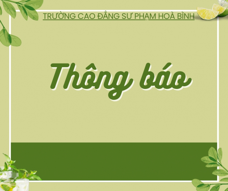 Thông báo về việc đón sinh viên nhập học, trình độ cao đẳng ngành Giáo dục mầm non, hệ vừa làm vừa học năm 2025