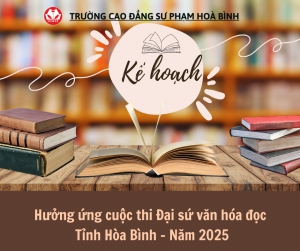Kế hoạch Hưởng ứng cuộc thi Đại sứ văn hóa đọc tỉnh Hòa Bình năm 2025