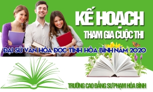 Kế hoạch tham gia cuộc thi Đại sứ văn hóa đọc tỉnh Hòa Bình năm 2020