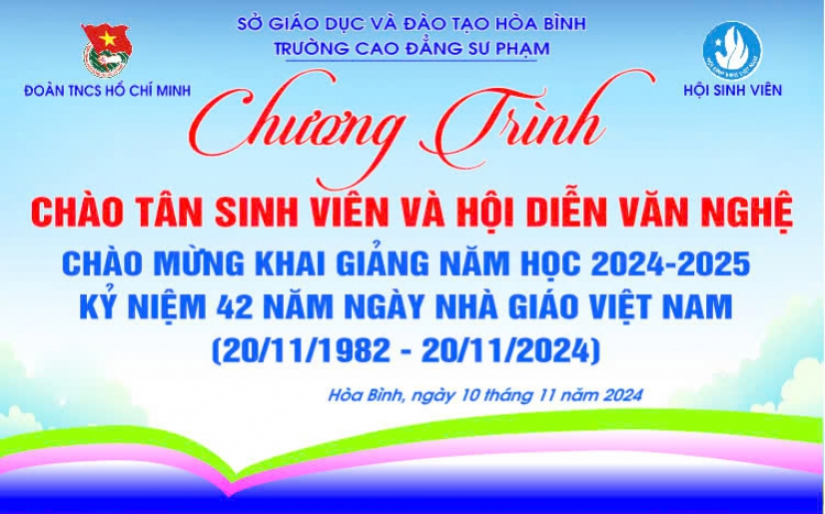 CHƯƠNG TRÌNH CHÀO TÂN HỌC SINH - SINH VIÊN VÀ HỘI DIỄN VĂN NGHỆ CHÀO MỪNG KHAI GIẢNG NĂM HỌC 2024-2025 VÀ NGÀY NHÀ GIÁO VIỆT NAM 20-11-2024