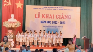 Trường PTTH Chất lượng cao Nguyễn Tất Thành và Cơ sở GDMN Thực hành Hoa Sen trực thuộc trường Cao đẳng Sư phạm Hòa Bình khai giảng năm học 2022 – 2023
